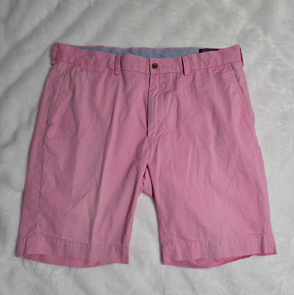 Polo Ralph Lauren Preston Golf Shorts Pink Chino Flat Front Casual Men's Size 36